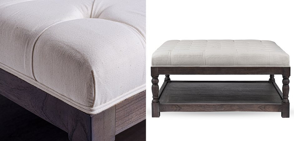Оттоманка Coffee Table Ottoman linen and oak wood Оттоманка Coffee Table Ottoman linen and oak wood - Loft-Concept в Волгограде