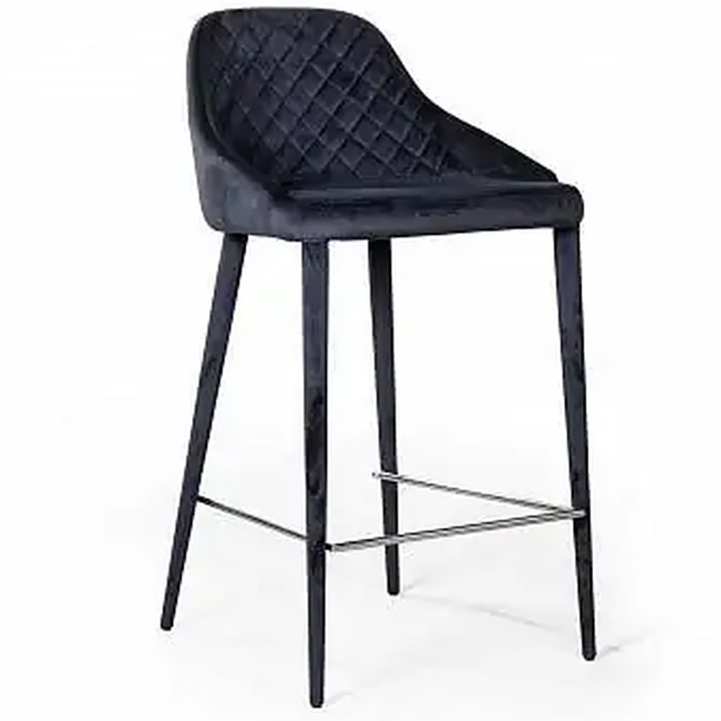 Стул Douglas Rhombus Bar stool Черный Велюр Черный Стул Douglas Rhombus Bar stool Черный Велюр Черный в Волгограде | Loft Concept