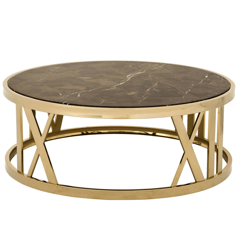 Кофейный стол Eichholtz Coffee Table Baccarat Глянцевое золото Коричневый Кофейный стол Eichholtz Coffee Table Baccarat Глянцевое золото Коричневый в Волгограде | Loft Concept