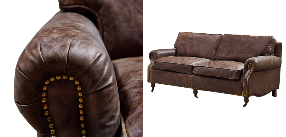 Диван RH CLASSIC LANCASTER Brown leather double Диван RH CLASSIC LANCASTER Brown leather double - Loft-Concept в Волгограде