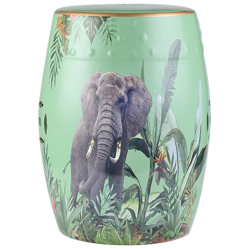 Керамический табурет Elephant Tropical Animal Ceramic Stool Green Прозрачный зеленый Серый Зеленый Керамический табурет Elephant Tropical Animal Ceramic Stool Green Прозрачный зеленый Серый Зеленый в Волгограде | Loft Concept