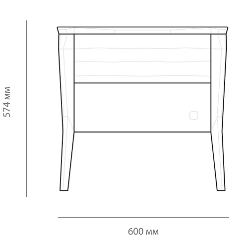 Тумба прикроватная из массива дуба с 2-мя ящиками Tasteful Furniture Тумба прикроватная из массива дуба с 2-мя ящиками Tasteful Furniture в Волгограде