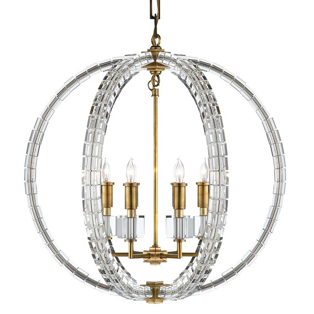 Люстра Radius Pendant Chandelier 6 Light Латунь Прозрачный Люстра Radius Pendant Chandelier 6 Light Латунь Прозрачный в Волгограде | Loft Concept