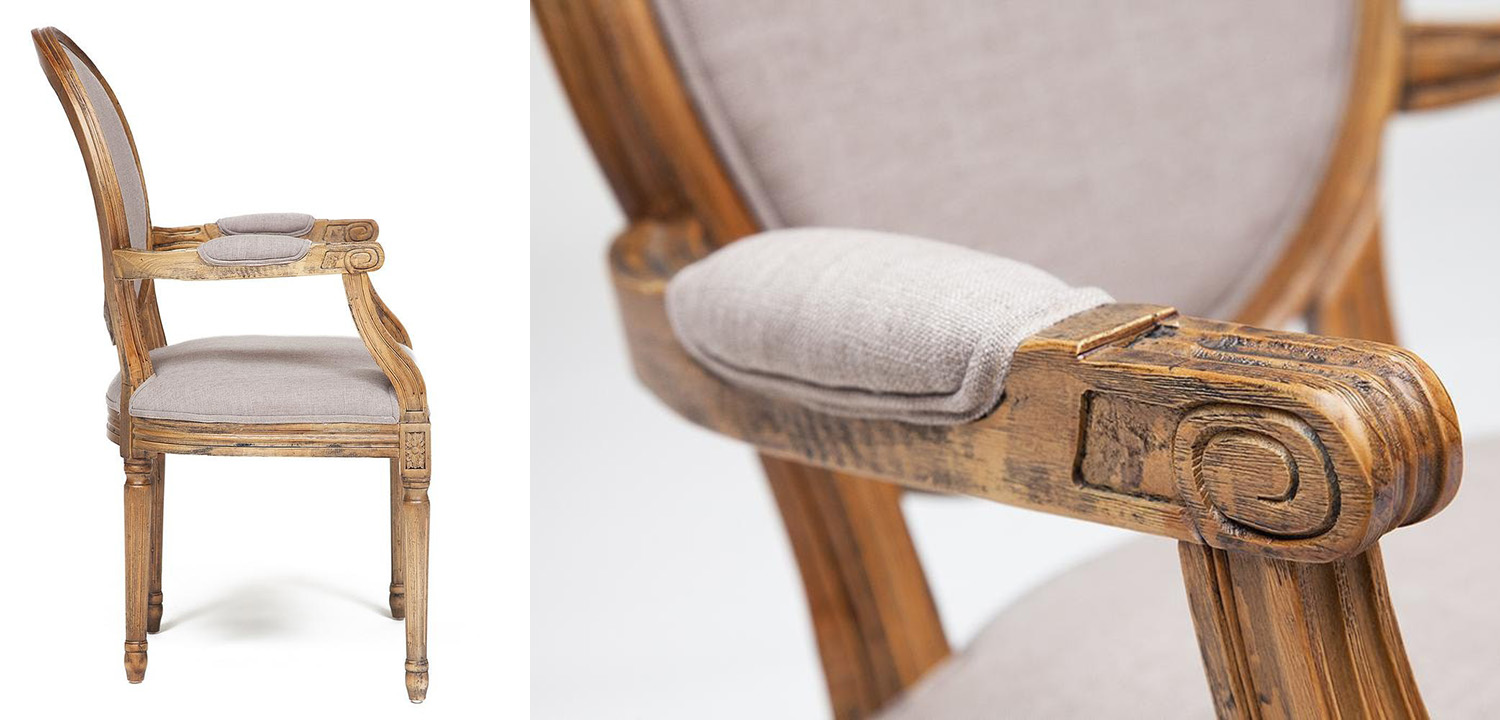 Стул French armchair Provence gray - фото №1