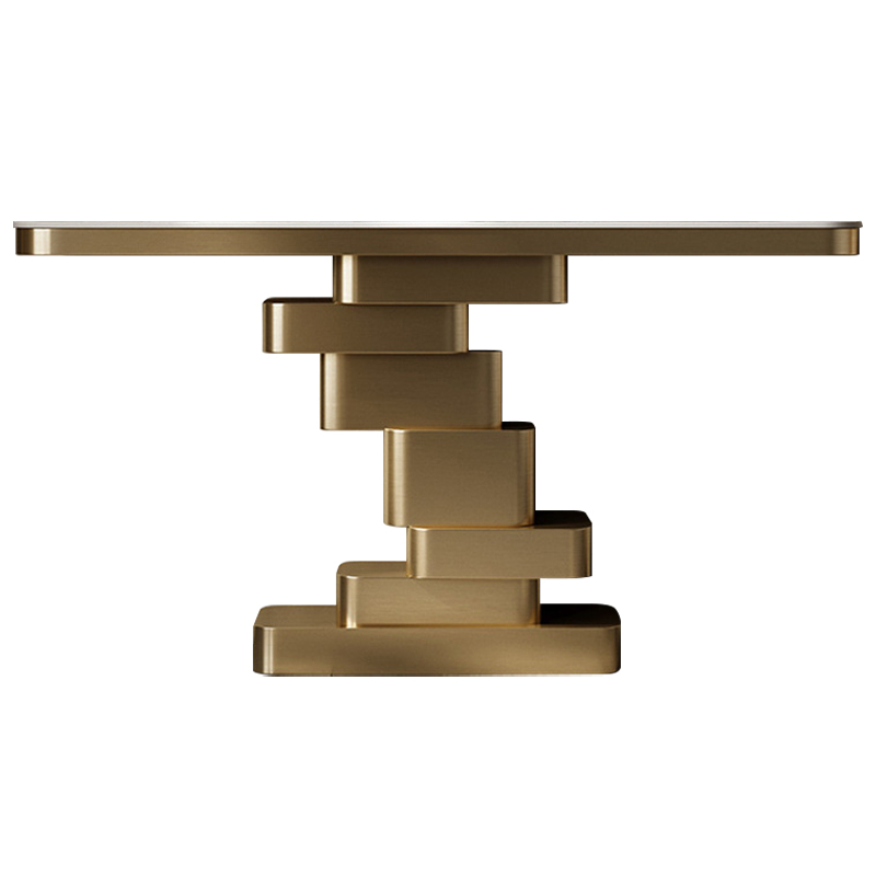 Консоль Maja Marble Metal Console Table Brass Латунь Коричневый Белый Консоль Maja Marble Metal Console Table Brass Латунь Коричневый Белый в Волгограде | Loft Concept