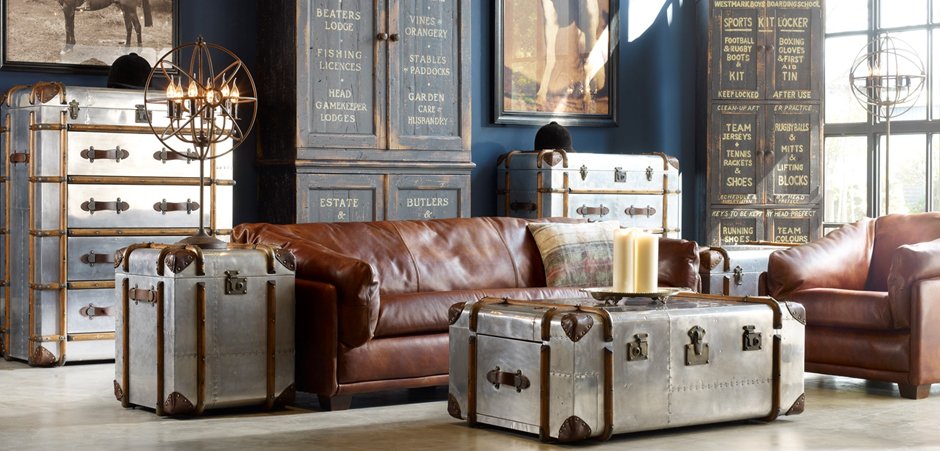 Комод в стиле Лофт RH Richards Polished Aluminum Trunks Chest Комод в стиле Лофт RH Richards Polished Aluminum Trunks Chest - Loft-Concept в Волгограде