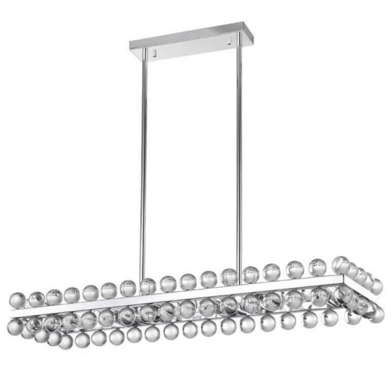 Sacramento Transparent Balls Rectangle Chandelier Хром Прозрачный Sacramento Transparent Balls Rectangle Chandelier Хром Прозрачный в Волгограде | Loft Concept