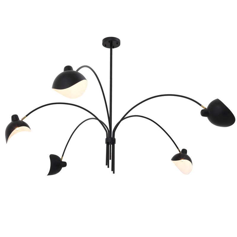 Люстра Eichholtz Chandelier Kirby Черный Латунь Античная полированная Люстра Eichholtz Chandelier Kirby Черный Латунь Античная полированная в Волгограде | Loft Concept