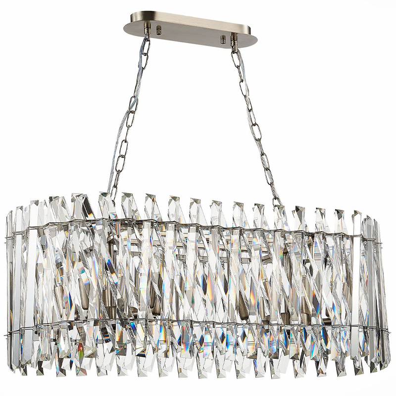 Люстра Kaeden Glass Chandelier 80 Никель Прозрачный Люстра Kaeden Glass Chandelier 80 Никель Прозрачный в Волгограде | Loft Concept