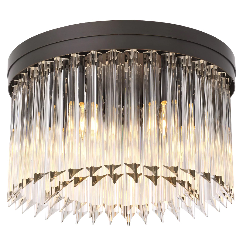 Потолочный светильник Eichholtz Ceiling Lamp Evina Bronze Прозрачное Стекло Темная бронза Потолочный светильник Eichholtz Ceiling Lamp Evina Bronze Прозрачное Стекло Темная бронза в Волгограде | Loft Concept