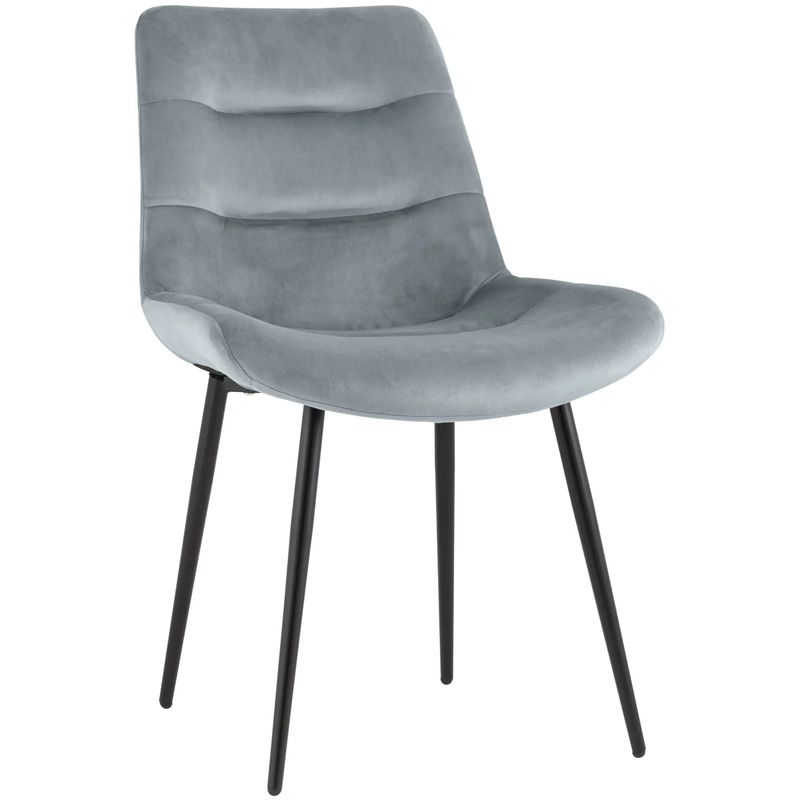 Стул Austin Chair Светло-Серый Велюр Светло-серый Черный Стул Austin Chair Светло-Серый Велюр Светло-серый Черный в Волгограде | Loft Concept