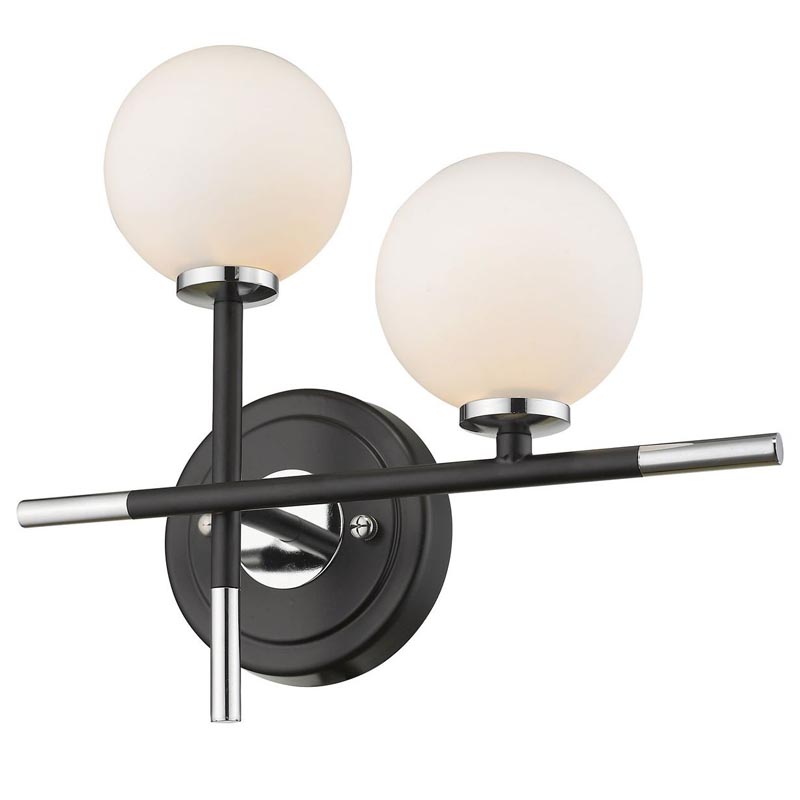 Бра Galant Sconce silver right Серебряный Черный Белое матовое стекло Бра Galant Sconce silver right Серебряный Черный Белое матовое стекло в Волгограде | Loft Concept