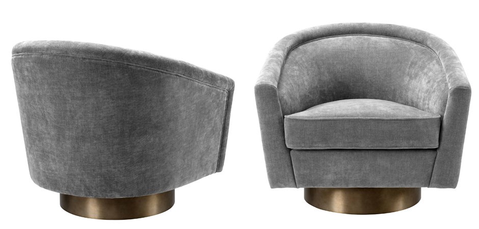 Кресло Eichholtz Swivel Chair Catene Grey Кресло Eichholtz Swivel Chair Catene Grey - Loft-Concept в Волгограде