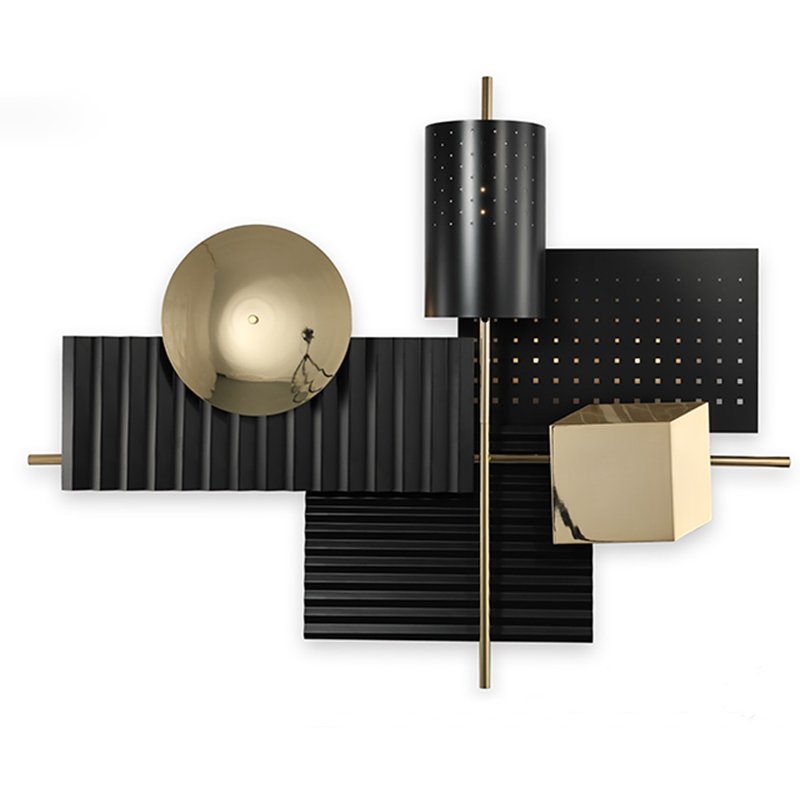 Бра Abstra black&gold Глянцевое золото Черный Бра Abstra black&gold Глянцевое золото Черный в Волгограде | Loft Concept