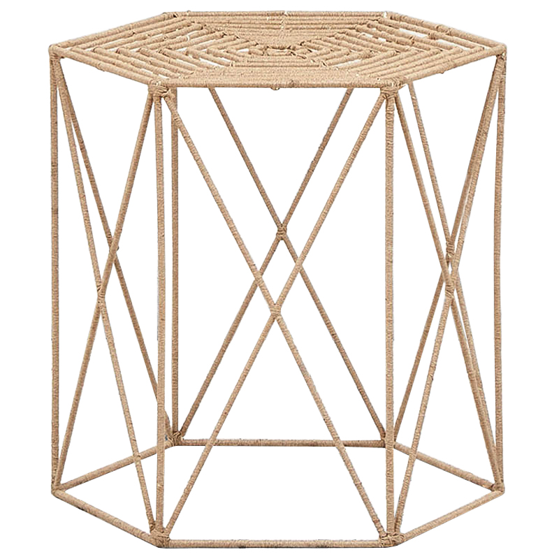 Приставной стол Wicker Alma Side Table Бежевый Приставной стол Wicker Alma Side Table Бежевый в Волгограде | Loft Concept