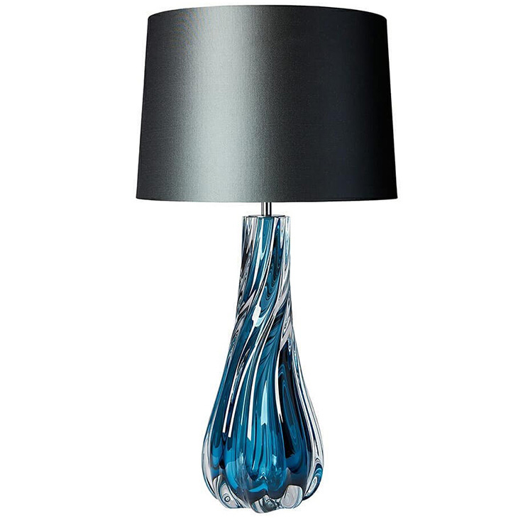 Настольная лампа Naiad Velvet Blue Table Lamp Черный Синий Настольная лампа Naiad Velvet Blue Table Lamp Черный Синий в Волгограде | Loft Concept
