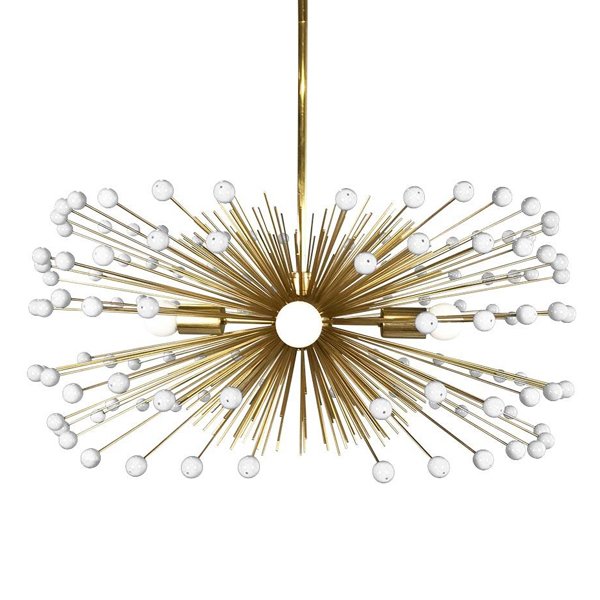 White Beaded Urchin Chandelier Sputnik Золотой Белый White Beaded Urchin Chandelier Sputnik Золотой Белый в Волгограде | Loft Concept