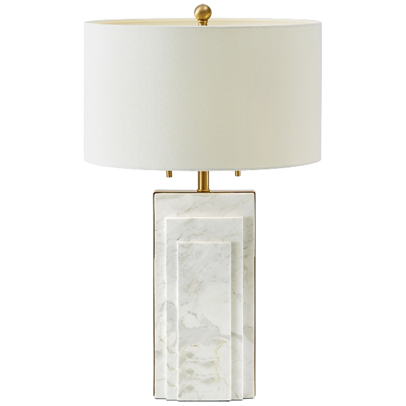 Дизайнерский настольный светильник Deco Marble Table Lamp Золотой Молочный Белый Мрамор Bianco Дизайнерский настольный светильник Deco Marble Table Lamp Золотой Молочный Белый Мрамор Bianco в Волгограде | Loft Concept