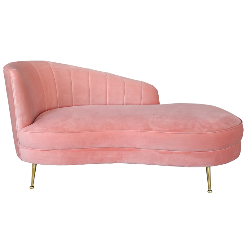 Кушетка Pink Velur Розовый Золотой Кушетка Pink Velur Розовый Золотой в Волгограде | Loft Concept