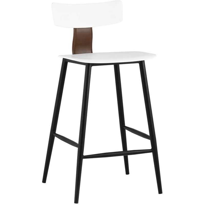 Стул Барный ANT White Eco-Leather 2 шт Белый Коричневый Черный Стул Барный ANT White Eco-Leather 2 шт Белый Коричневый Черный в Волгограде | Loft Concept