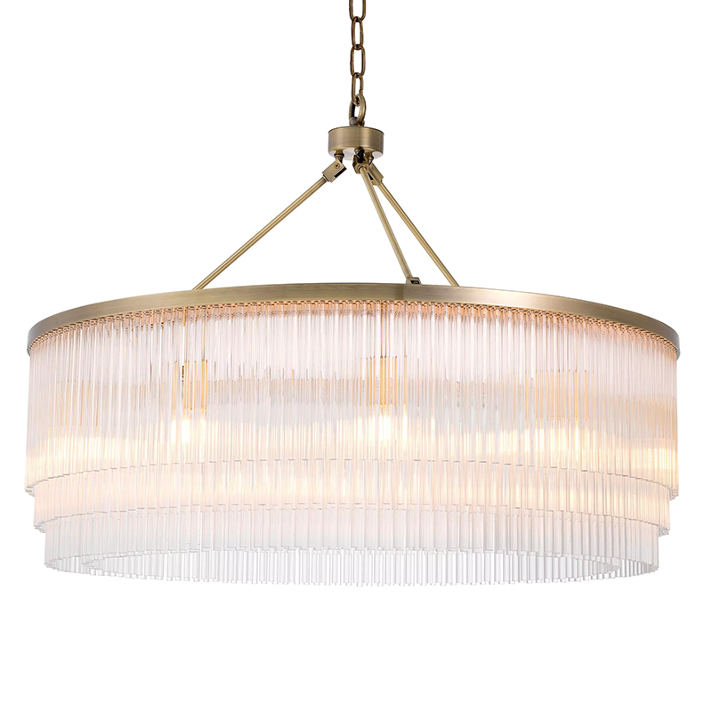 Люстра Eichholtz Chandelier Hector L Brass Латунь Прозрачное Стекло Люстра Eichholtz Chandelier Hector L Brass Латунь Прозрачное Стекло в Волгограде | Loft Concept