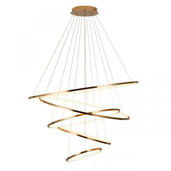 Люстра кольца Ring Horizontal Quintet Gold Золотой Люстра кольца Ring Horizontal Quintet Gold Золотой в Волгограде | Loft Concept