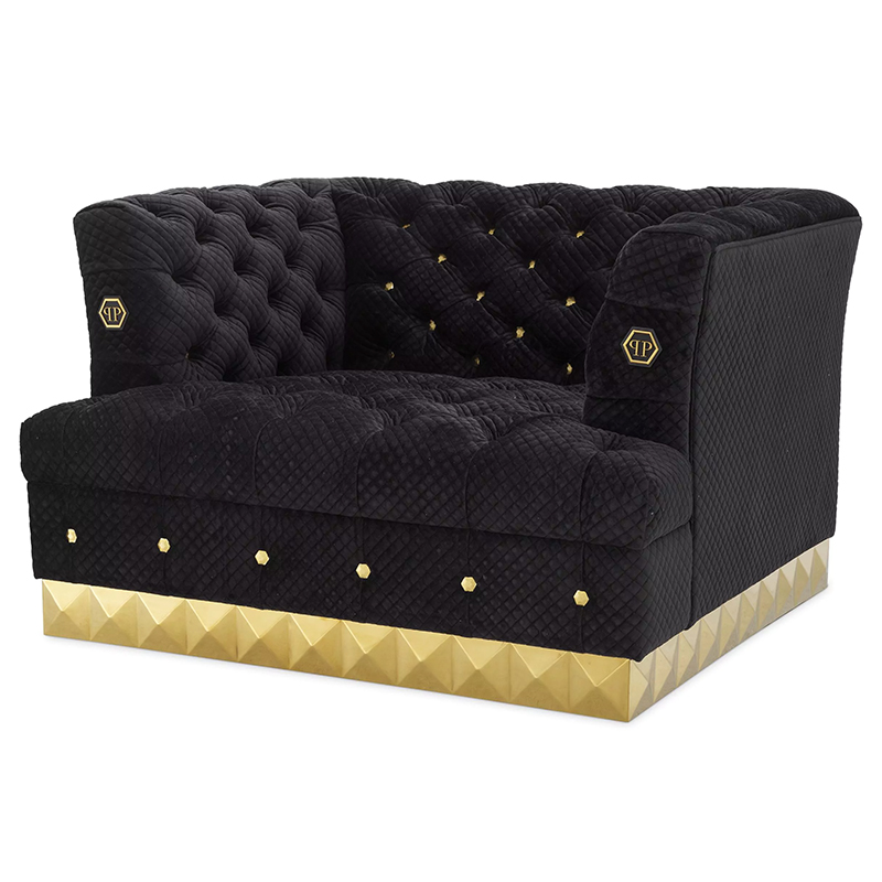 Кресло Philipp Plein Chair Rockstud Золотой Черный Кресло Philipp Plein Chair Rockstud Золотой Черный в Волгограде | Loft Concept