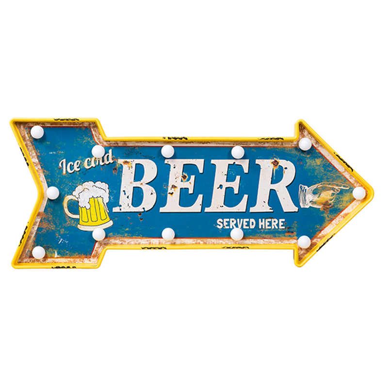 Аксессуар на стену Beer Синий Желтый Аксессуар на стену Beer Синий Желтый в Волгограде | Loft Concept