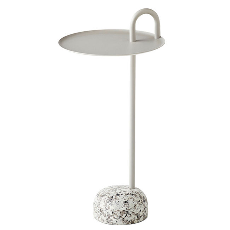 Белый Приставной Стол с основанием Терраццо Franz Side Table White Белый Белый Приставной Стол с основанием Терраццо Franz Side Table White Белый в Волгограде | Loft Concept