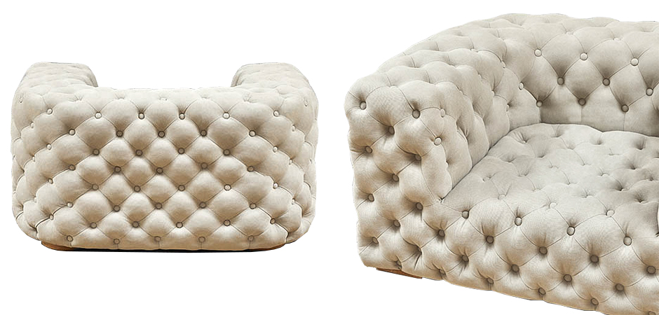 Кресло Soho Tufted Milk Armchair Кресло Soho Tufted Milk Armchair - Loft-Concept в Волгограде