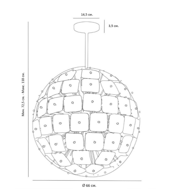 Люстра Sputnik Square Matt Chandelier Люстра Sputnik Square Matt Chandelier в Волгограде