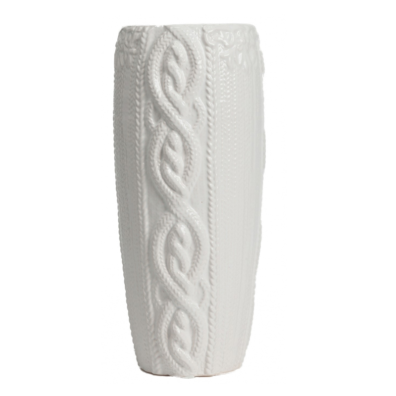 Ваза Knitted Pattern high Белый Ваза Knitted Pattern high Белый в Волгограде | Loft Concept