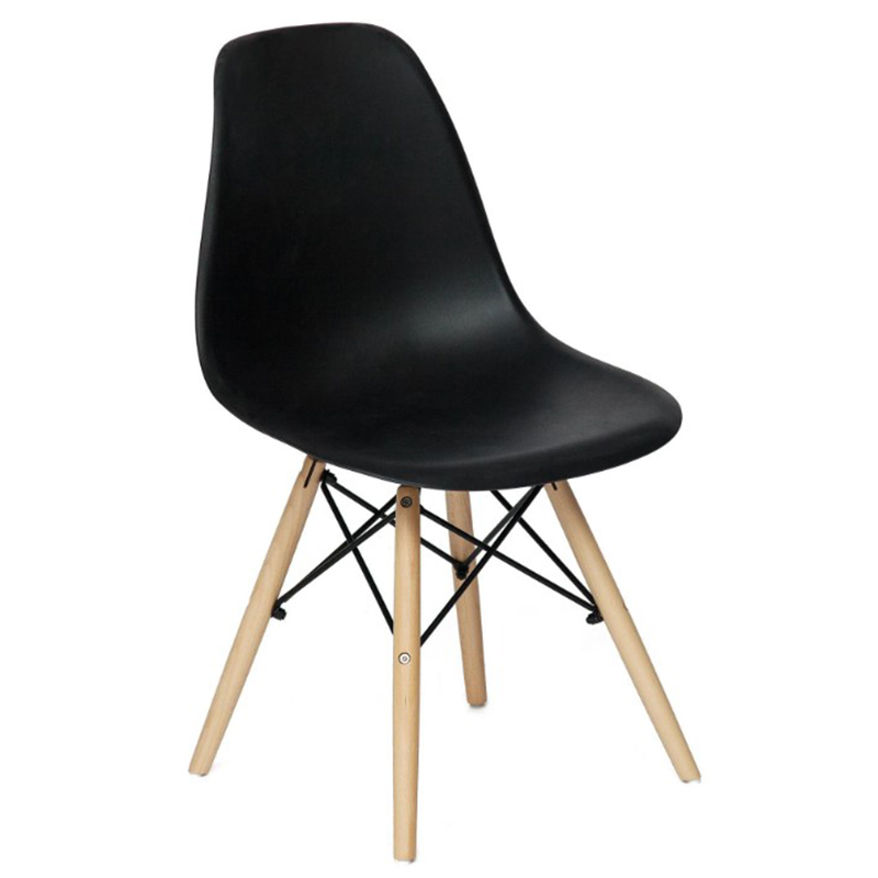 Стул DSW black Черный Древесина Стул DSW black Черный Древесина в Волгограде | Loft Concept