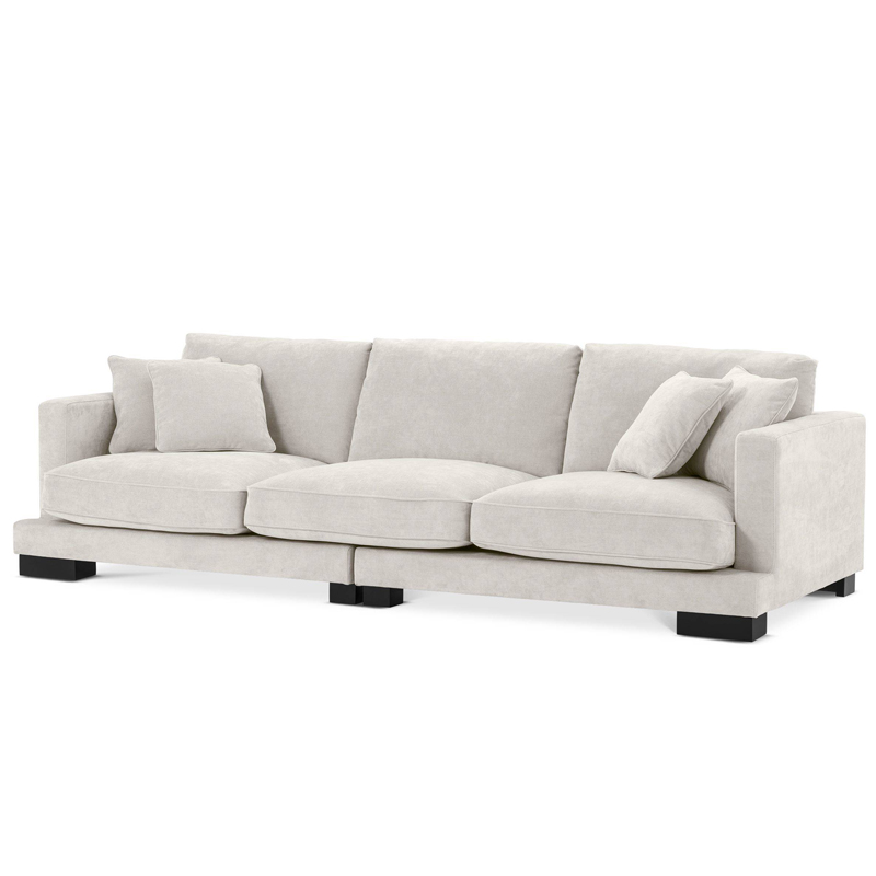 Диван Eichholtz Sofa Tuscany sand Песочный Черный Диван Eichholtz Sofa Tuscany sand Песочный Черный в Волгограде | Loft Concept
