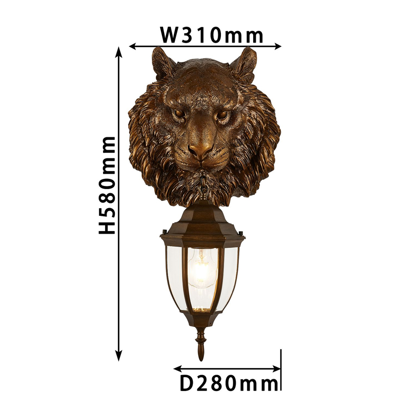 Коричневый уличный светильник с головой зверя ANIMAL LANTERN Коричневый уличный светильник с головой зверя ANIMAL LANTERN в Волгограде