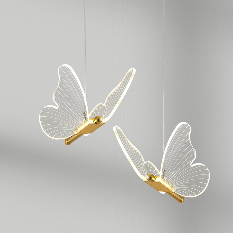 Butterfly Double Pendant Lamp D Прозрачный Латунь Butterfly Double Pendant Lamp D Прозрачный Латунь в Волгограде | Loft Concept