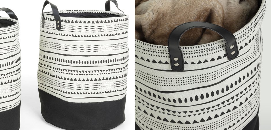 Комплект корзин Black and White Wedges - Loft-Concept в Волгограде