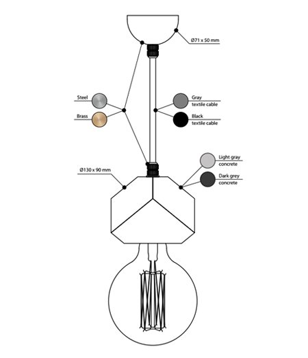 Подвесной светильник BETON MAKT в Волгограде