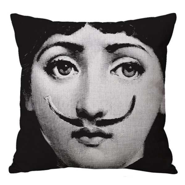 Декоративная подушка Fornasetti 021 Черно-белый Декоративная подушка Fornasetti 021 Черно-белый в Волгограде | Loft Concept