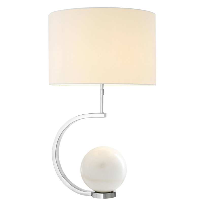 Настольная лампа Eichholtz Table Lamp Luigi white marble Белый Никель Белый Мрамор Bianco Настольная лампа Eichholtz Table Lamp Luigi white marble Белый Никель Белый Мрамор Bianco в Волгограде | Loft Concept