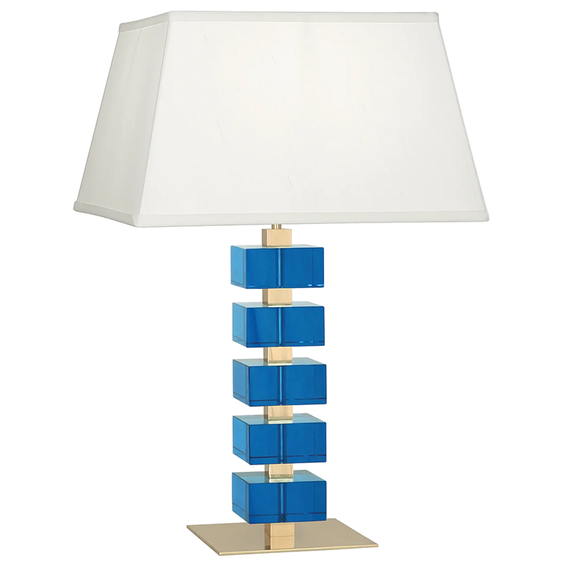 Настольная лампа Monaco Table Lamp Синий Латунь Белый Настольная лампа Monaco Table Lamp Синий Латунь Белый в Волгограде | Loft Concept