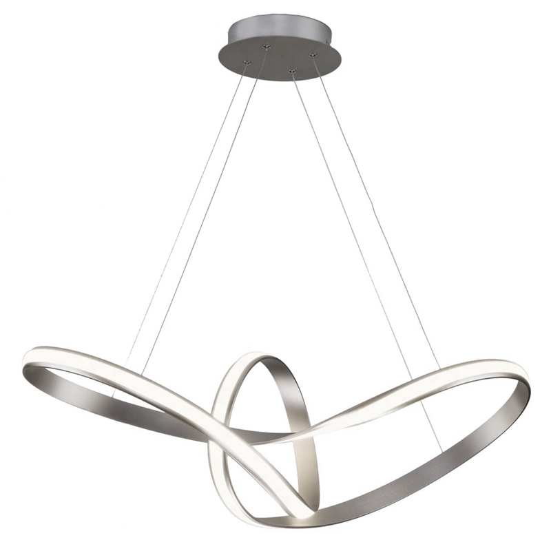 Люстра Mobius Strip Silver Chandelier Никель Сатин Люстра Mobius Strip Silver Chandelier Никель Сатин в Волгограде | Loft Concept