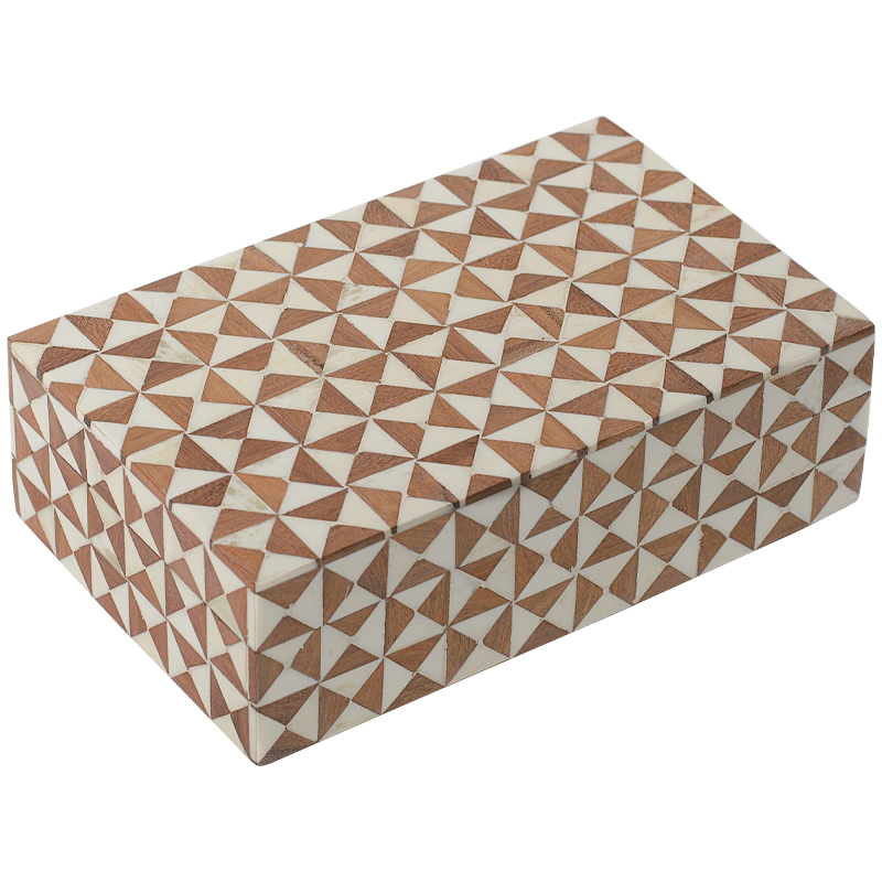 Шкатулка Wood Bone Inlay Box Древесина Белый Шкатулка Wood Bone Inlay Box Древесина Белый в Волгограде | Loft Concept