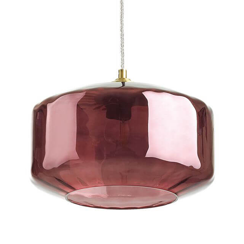 Подвесной светильник Multicolored Glass Burgundy Бургундский красный Бронза Подвесной светильник Multicolored Glass Burgundy Бургундский красный Бронза в Волгограде | Loft Concept