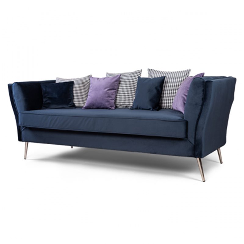 Диван Helene Sofa Синий Хром Диван Helene Sofa Синий Хром в Волгограде | Loft Concept