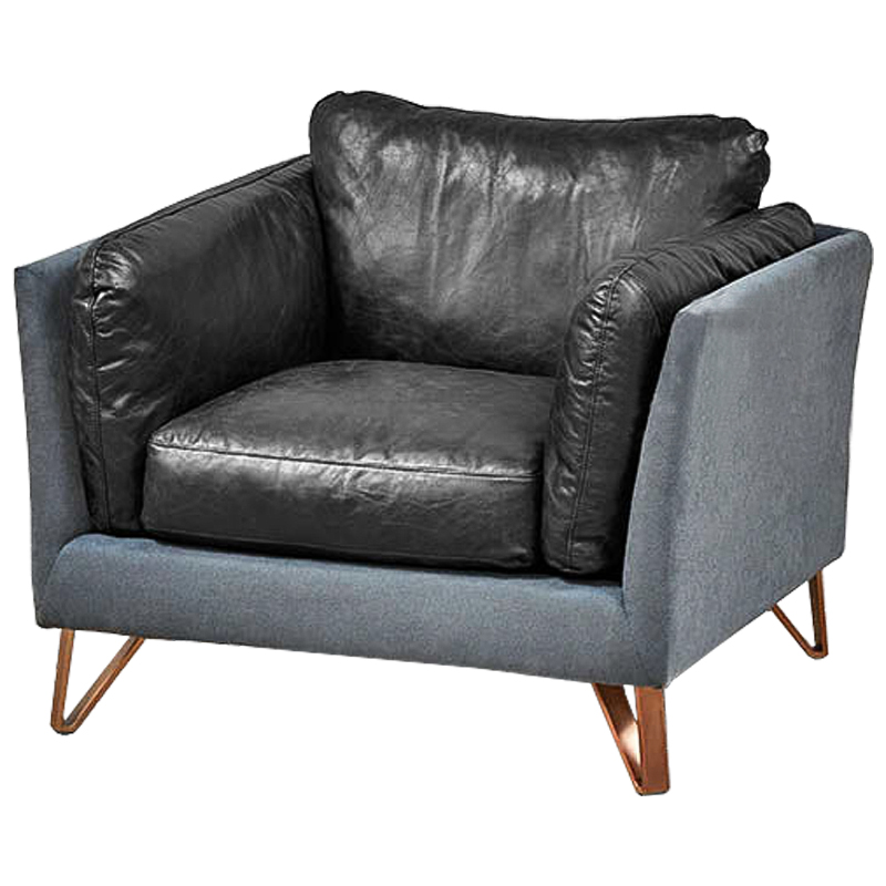 Кресло Freddie Armchair Графит Серо-голубой Медь Кресло Freddie Armchair Графит Серо-голубой Медь в Волгограде | Loft Concept