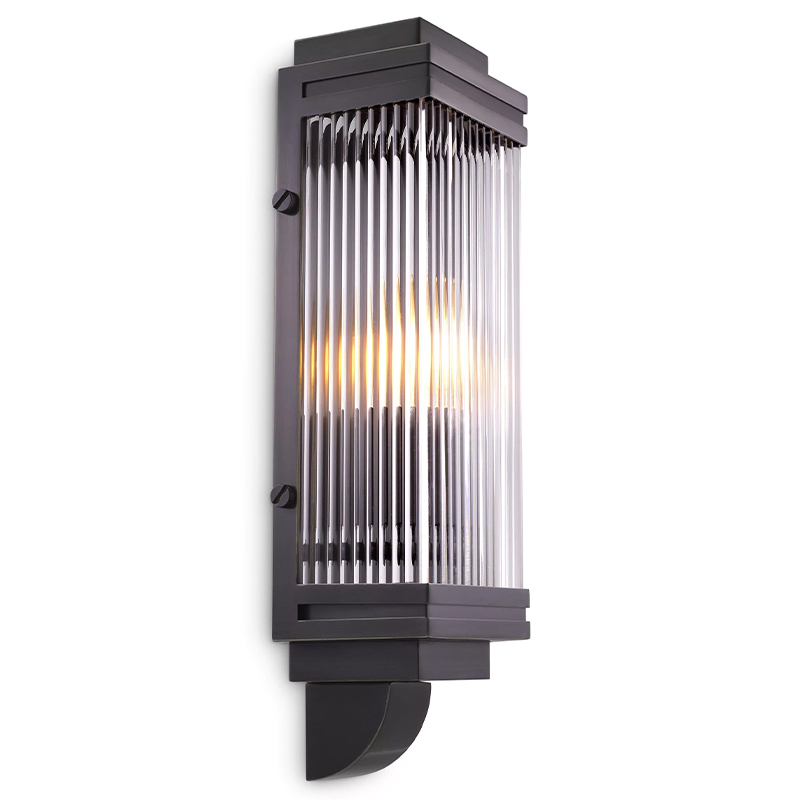 Бра Eichholtz Wall Lamp Bassett Bronze Темная бронза Прозрачное Стекло Бра Eichholtz Wall Lamp Bassett Bronze Темная бронза Прозрачное Стекло в Волгограде | Loft Concept