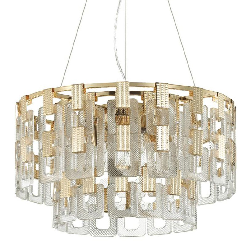 Люстра Ribbed Elements Pendant Round 52 Золотой Прозрачное Стекло Люстра Ribbed Elements Pendant Round 52 Золотой Прозрачное Стекло в Волгограде | Loft Concept