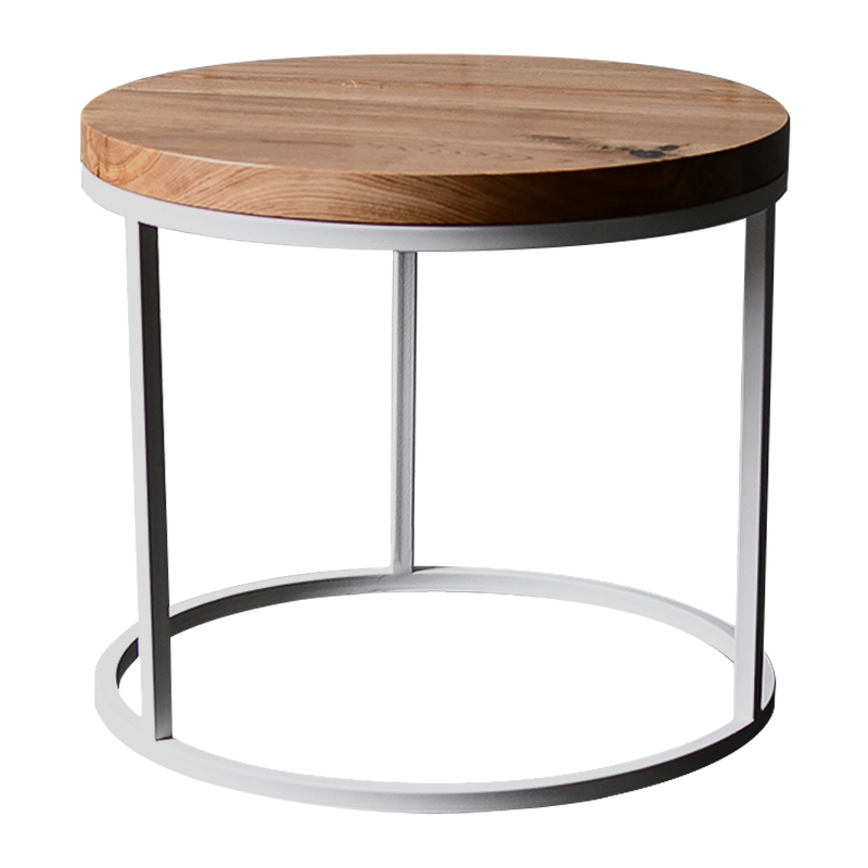 Кофейный стол Blake Industrial Metal Rust Coffee Table Белый Светлый дуб Кофейный стол Blake Industrial Metal Rust Coffee Table Белый Светлый дуб в Волгограде | Loft Concept