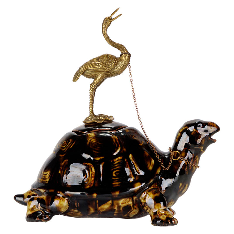 Чайник фарфоровый в виде черепахи Crane & Turtle Коричневый Золотой Чайник фарфоровый в виде черепахи Crane & Turtle Коричневый Золотой в Волгограде | Loft Concept